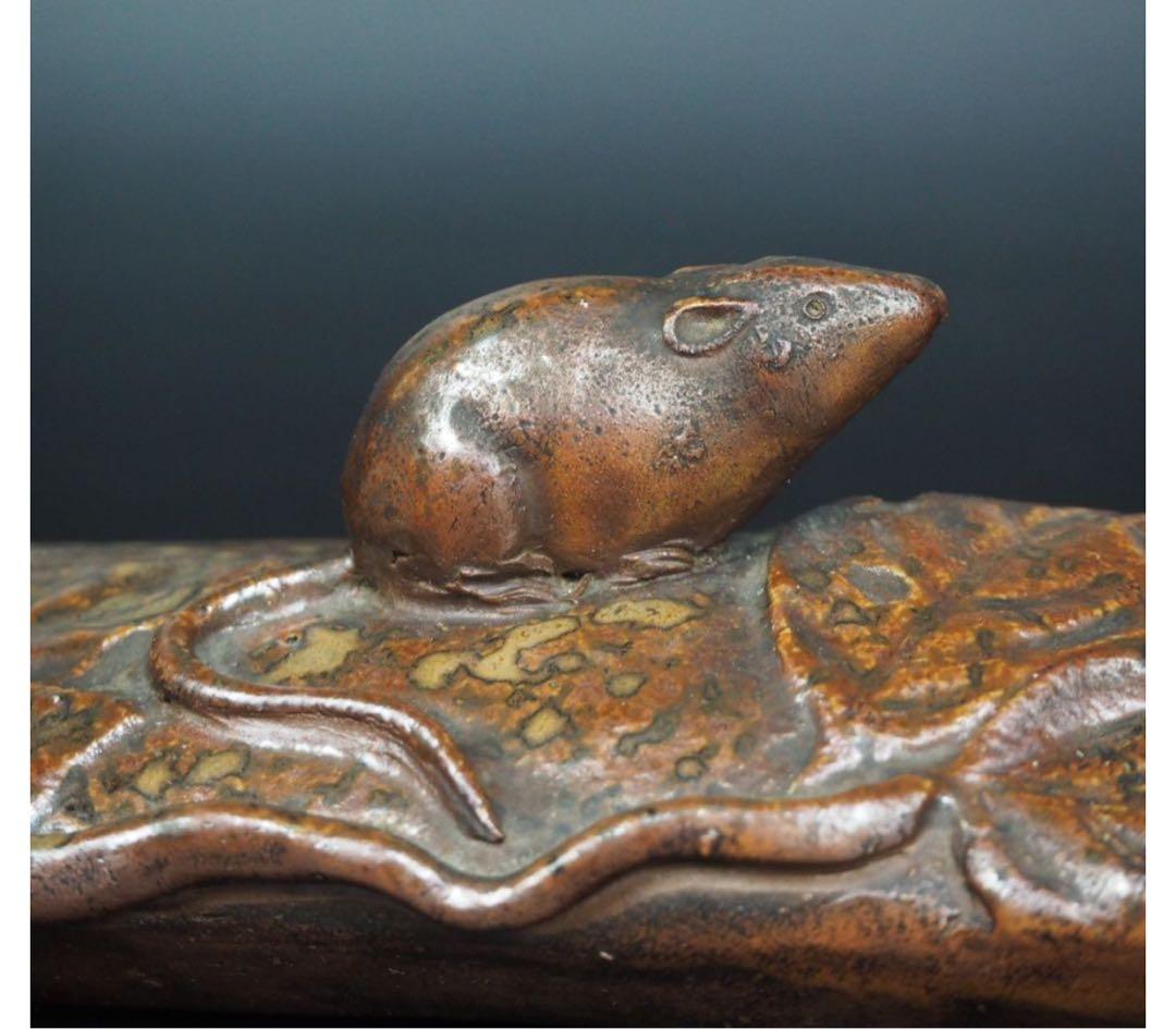 送料無料　江戸～明治　備前焼置物　陶印あり　秀逸作