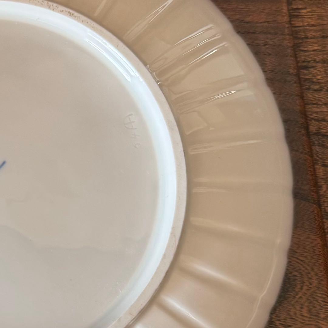 美品マイセンブルーオニオン　輪花ボウル　21.5cm