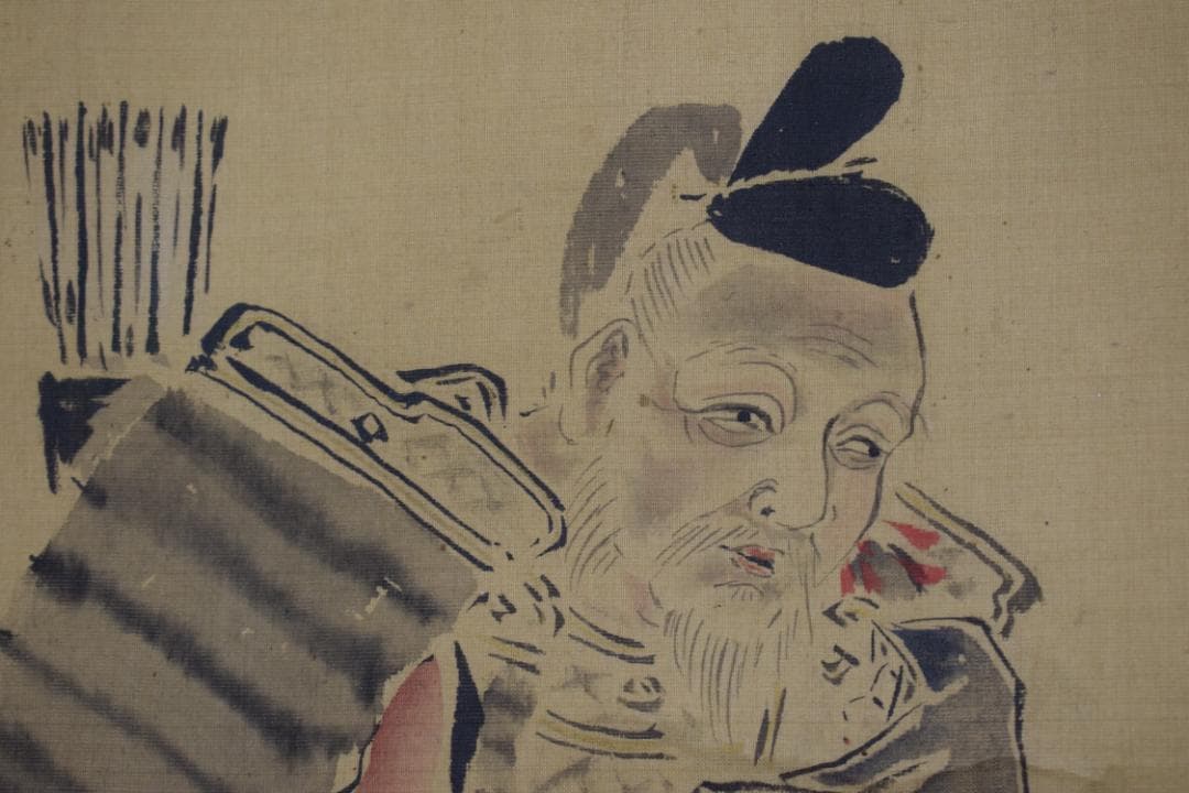 【真作】狩野養川院惟信/武内大臣/武内宿禰/掛軸☆宝船☆Z-523