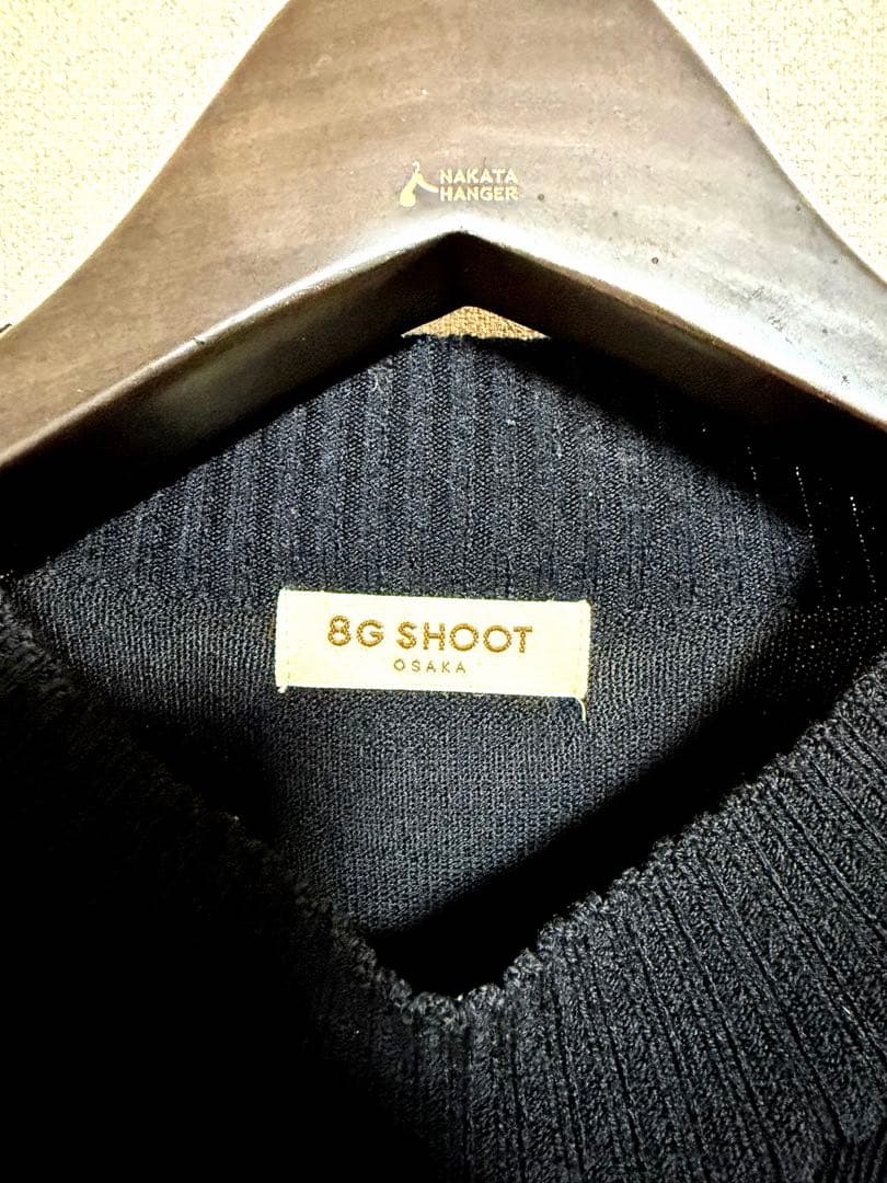 8GシュートモックネックニットSWEATER -BLACK サイズ M
