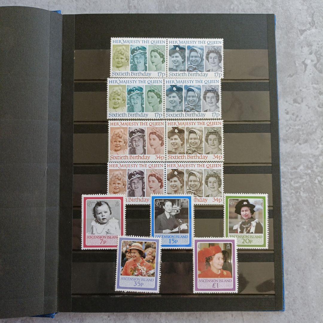 希少【海外記念切手】エリザベス女王誕生60年オムニバスコレクション　限定品