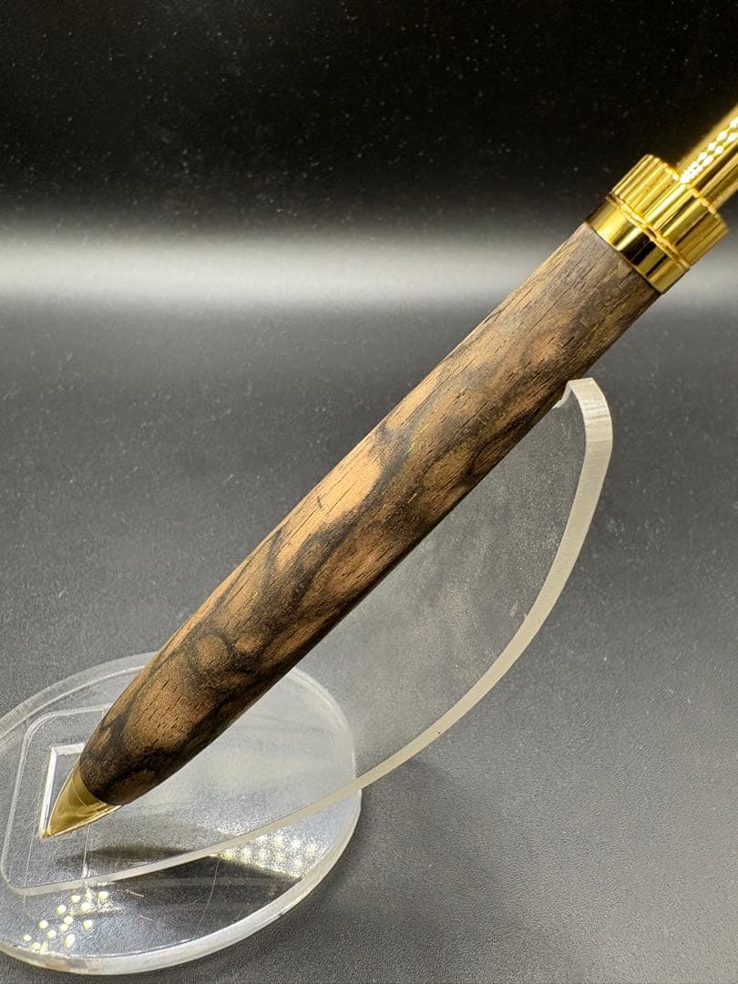 485 たっくる　超極上　黒柿　孔雀杢　木軸シャーペン　ボールペン