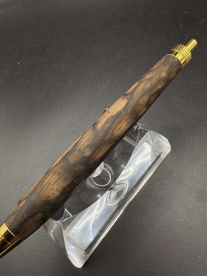 485 たっくる　超極上　黒柿　孔雀杢　木軸シャーペン　ボールペン