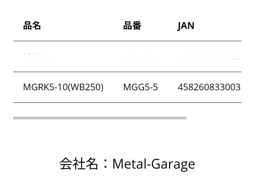 MGRK5-10 ホイールベース250mm　GRK5 GRK5-R 対応シャーシ