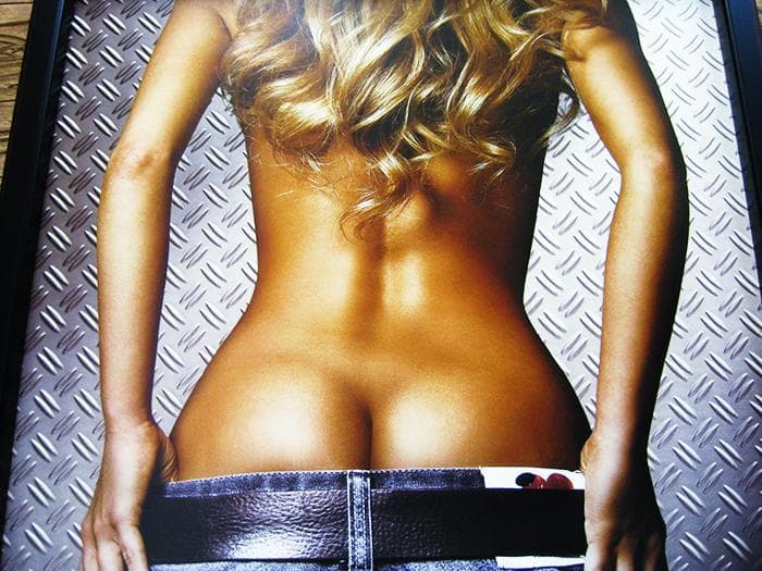 アメリカン フレーム付きポスター (デニムガール M316) ジーンズ ヒップ