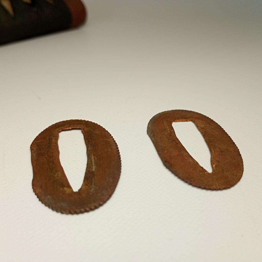 蔵から出てきた十字鍔と柄　【隠れキリシタン　刀装具】