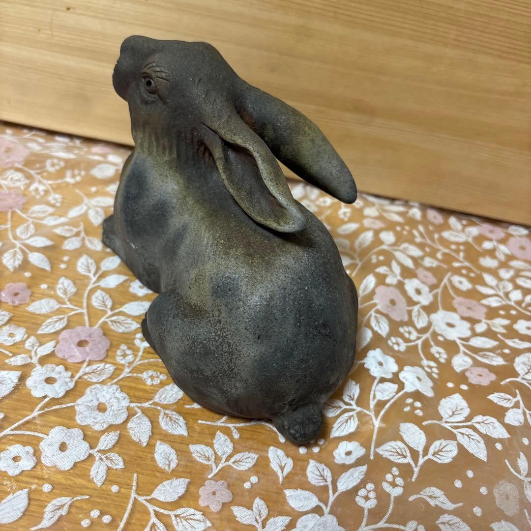 備前焼　小西陶古 干支 ウサギ置物