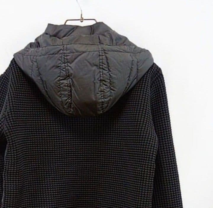 LUXE/R GOLF ダウンフェザーワッフル切替えパーカー45763BKM②