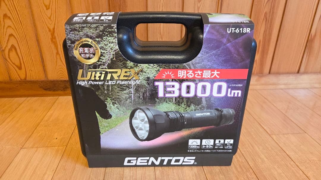 【美品】GENTOS ハイパワー LEDフラッシュライト UT-618R
