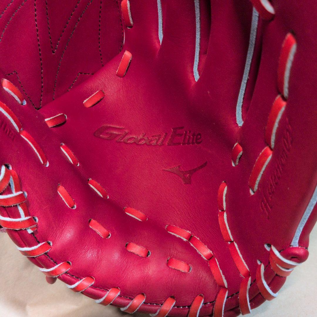 ミズノ:右投げ用:硬式用グラブ:投手用:サイズ11:色:ラディッシュ