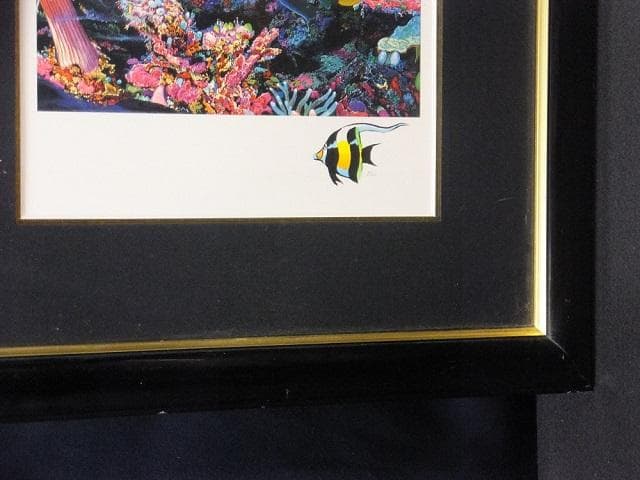 《引取限定》ラッセン　直筆サイン『シー ビジョン』手描きリマーク付 1127G