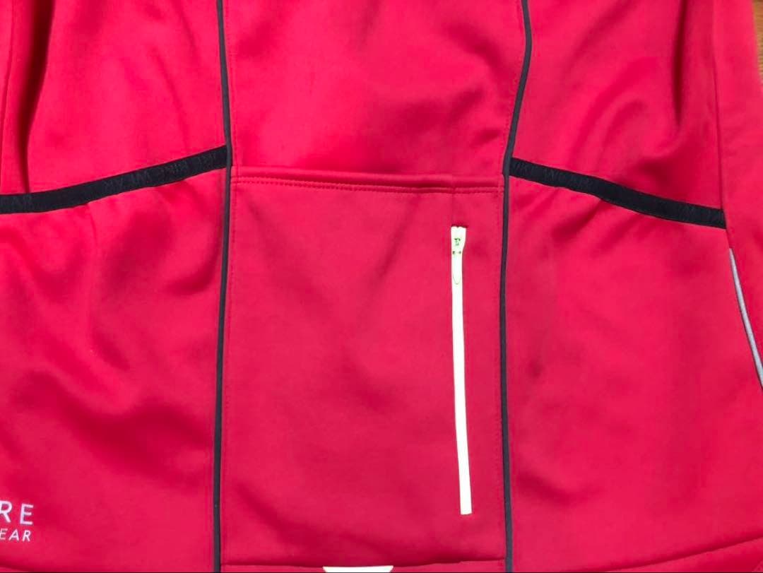 【値下げ】防寒対応　GORE 赤 レディース　冬用ウェア　ロードバイク用