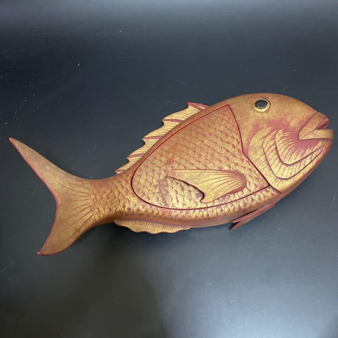 時代物　特大　木製　鯛菓子器　刺身盛り