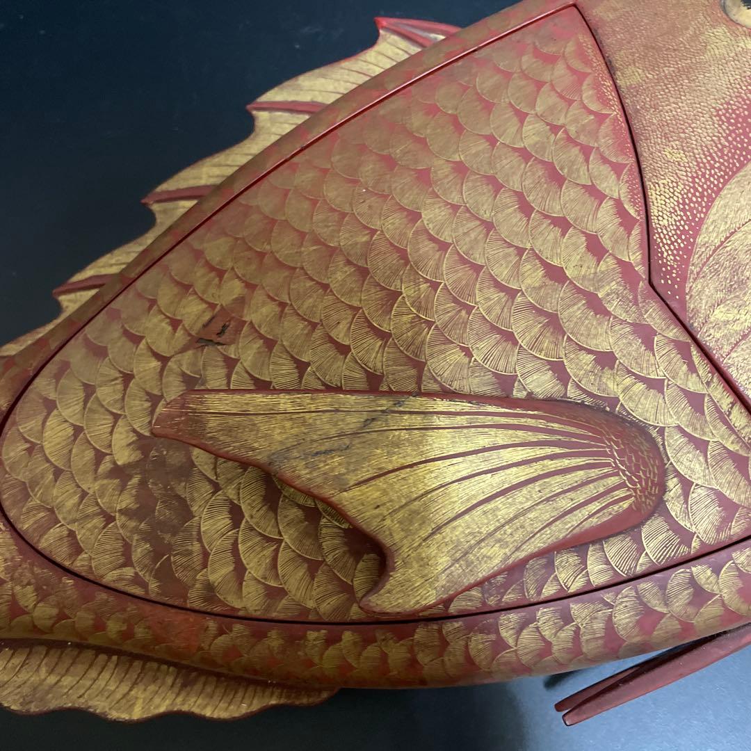 時代物　特大　木製　鯛菓子器　刺身盛り