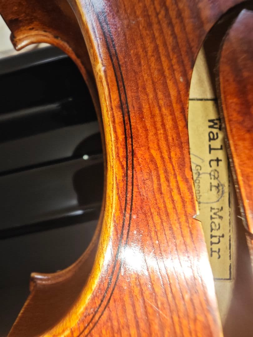【WALTER MAHR】4/4 一枚板バイオリン　豊かな低音／良音個体