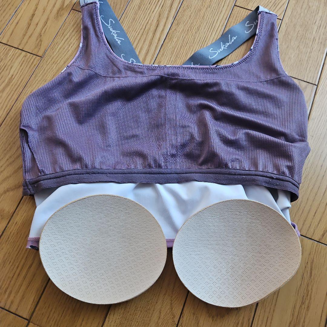 【SUKALA】フラワープリントレギンス&Yストラップロゴブラトップ