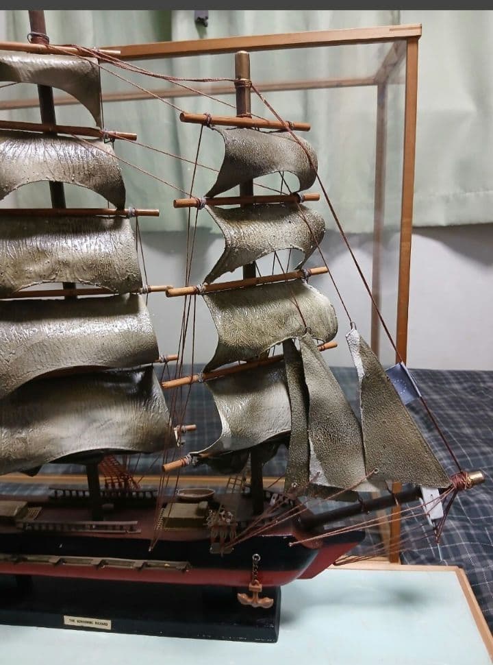 THE BONHOMME RICHARD 帆船 模型 ガラスケース付き