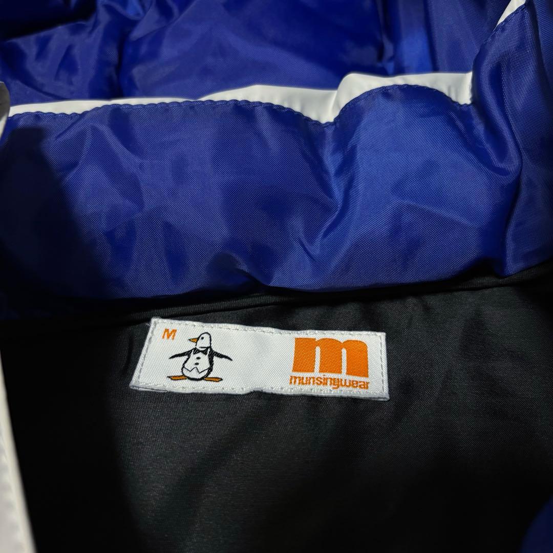 最新作 マンシングウェア ダウン ベスト ジップ フード グレー 中綿