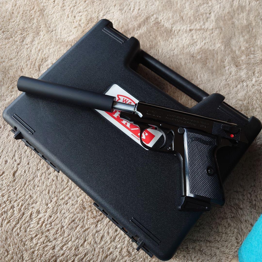 WALTHER PPK/S ブラックメタル ガスガン サイレンサー付