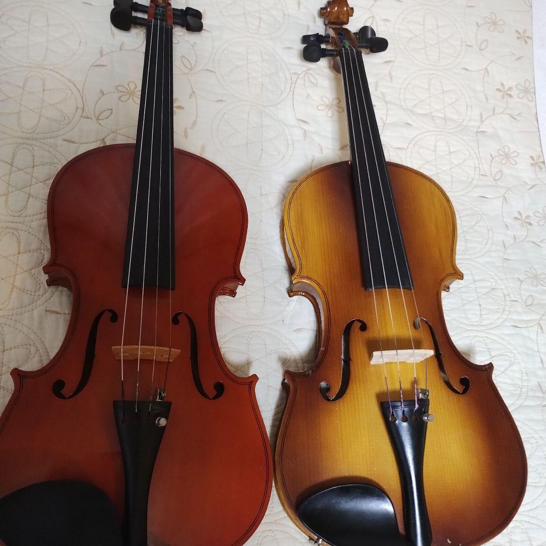 アコースティックバイオリン2本セット 初心者用 4/4