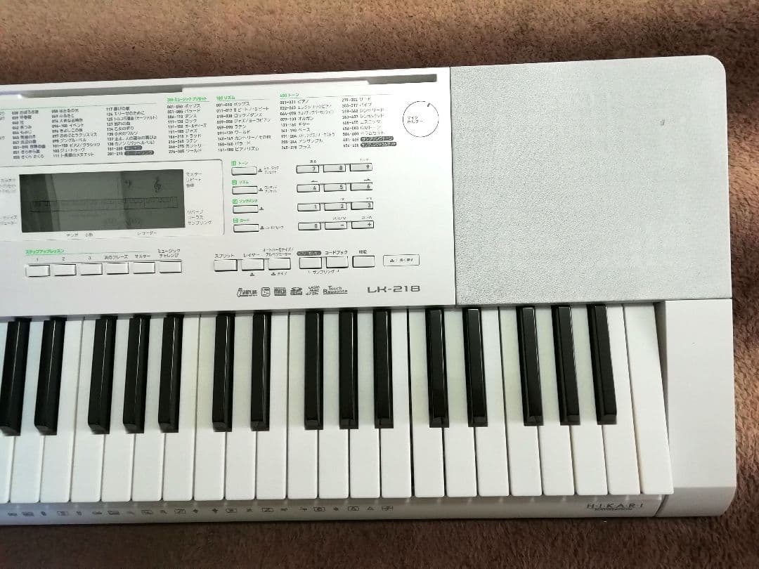 カシオトーンLK-218 型　ACアダプター付　動作確認済