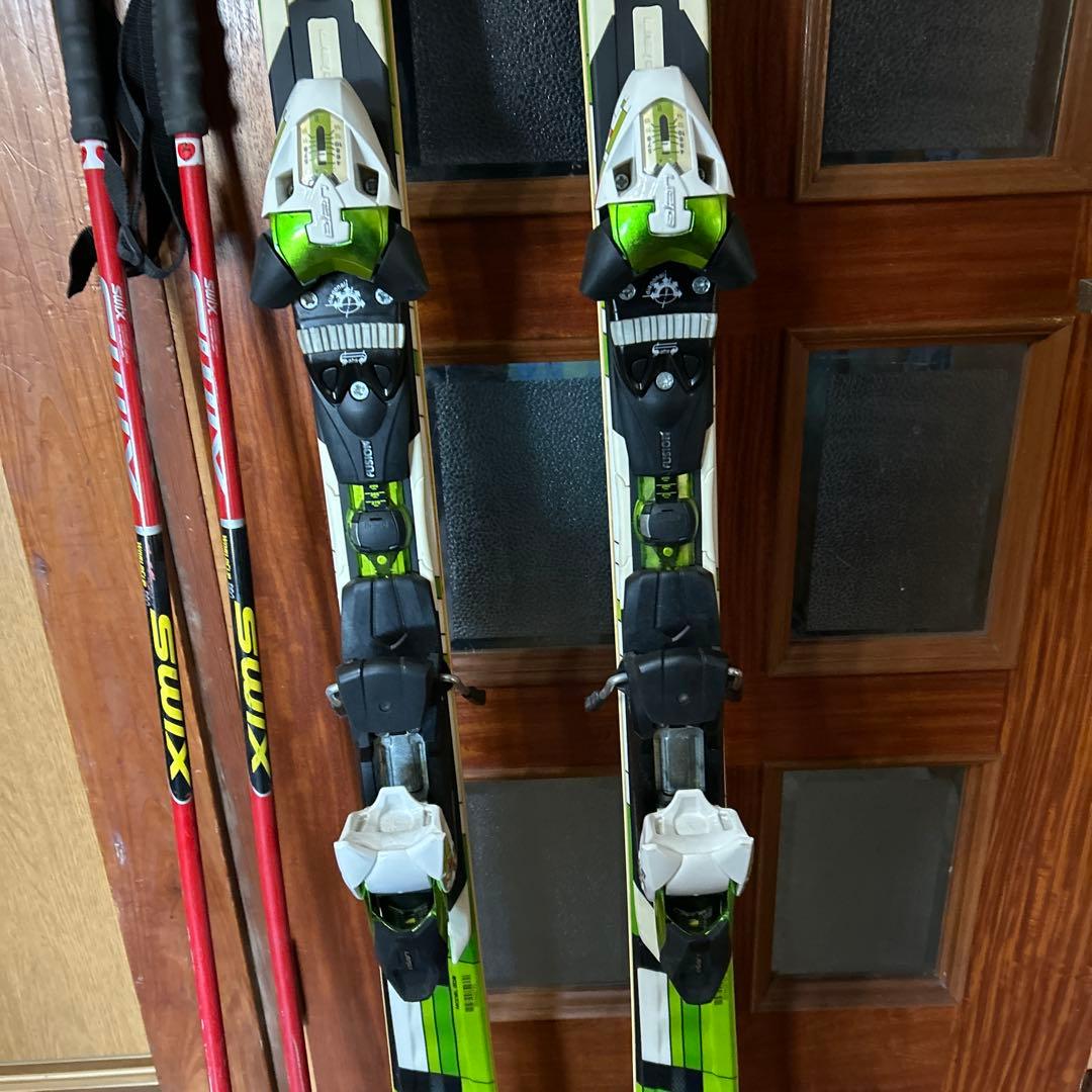 LPA アルペンスキー板 緑色 ポール付き