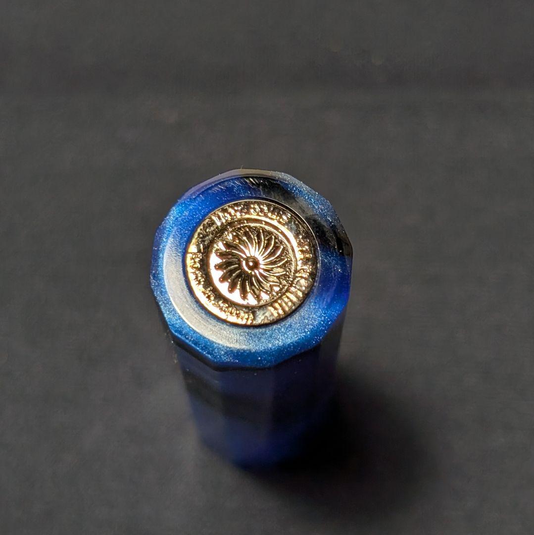 WANCHER カレイド 万年筆 青淵 ステンレスソフト F