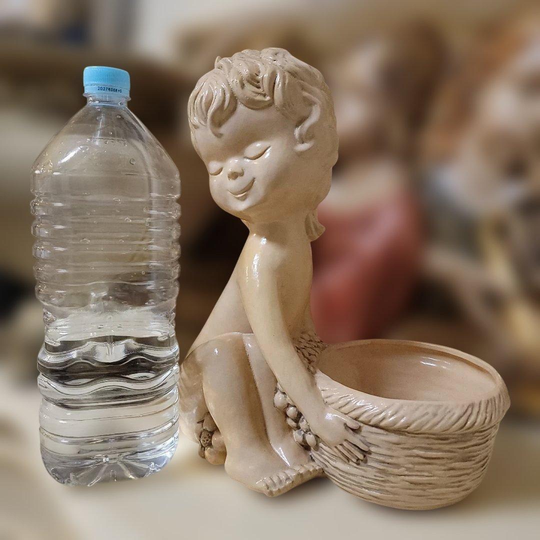 70's　昭和レトロ置物　鉢カバー　プランタースタンド　オブジェ　置物　希少