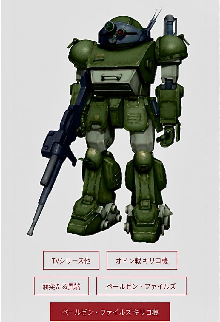 希少品 限定 スコープドッグ キリコ機 ペールゼン・ファイルズ 装甲騎兵ボトムズ