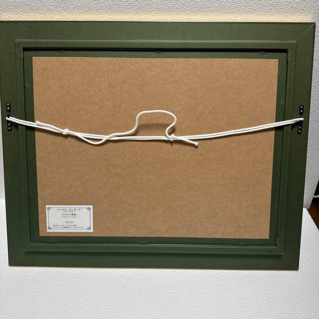 Thomas Kinkade 油彩画ディズニー　わんわん物語　55×45×5cm