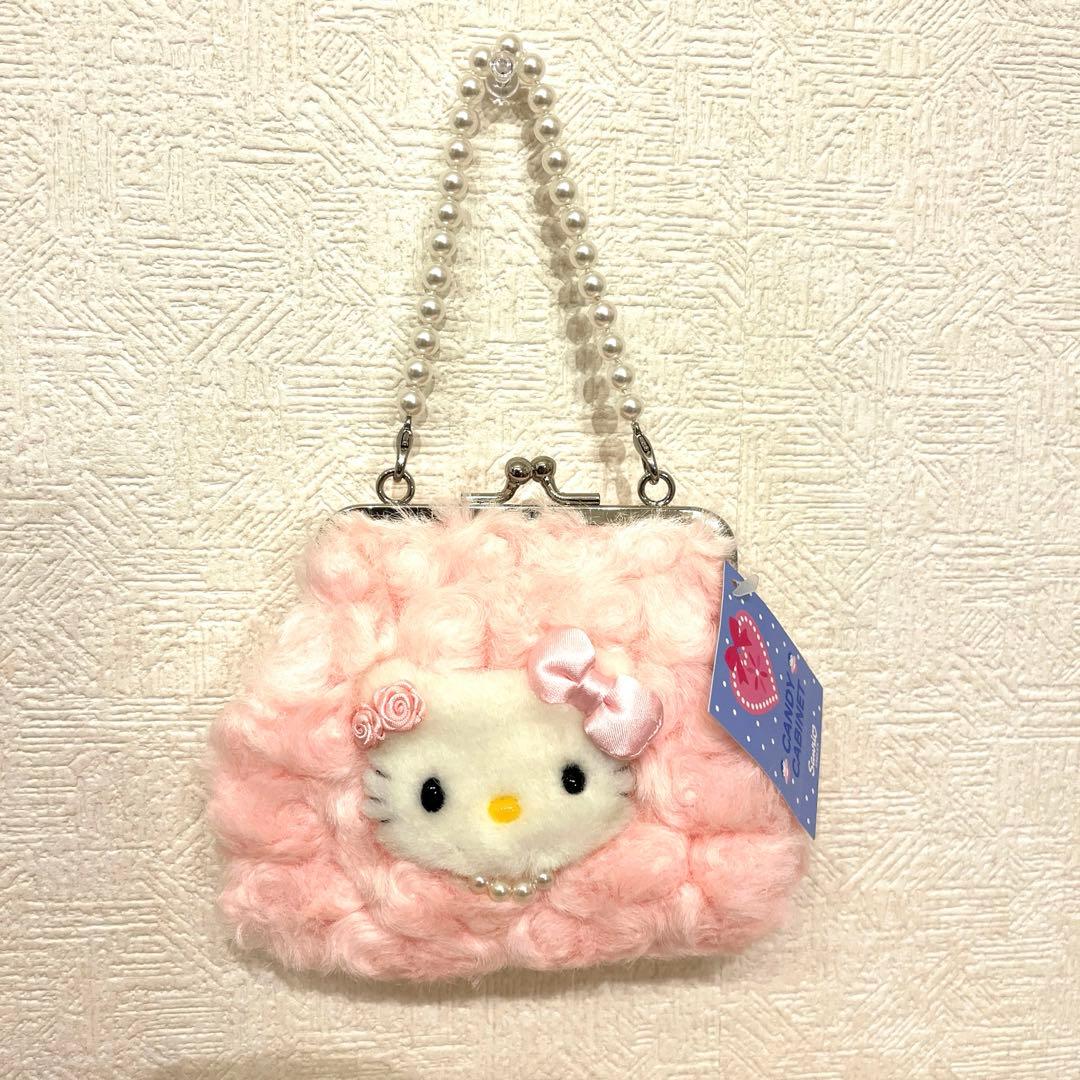 レア！キティ パールふわもこミニバッグ パーティー クリスマス ギフト ピンク