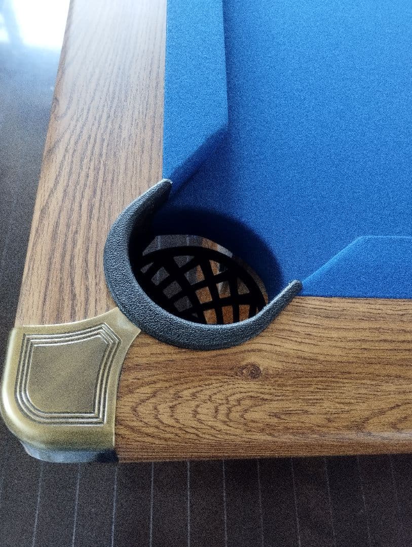 【中古美品】ビリヤード台 青 オーク仕上げ 引き取り、着払い限定