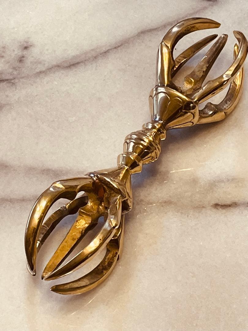 日本式 新品 未使用 送料無料 五鈷杵　バジュラ　ドルジェ　密教法具 16㎝