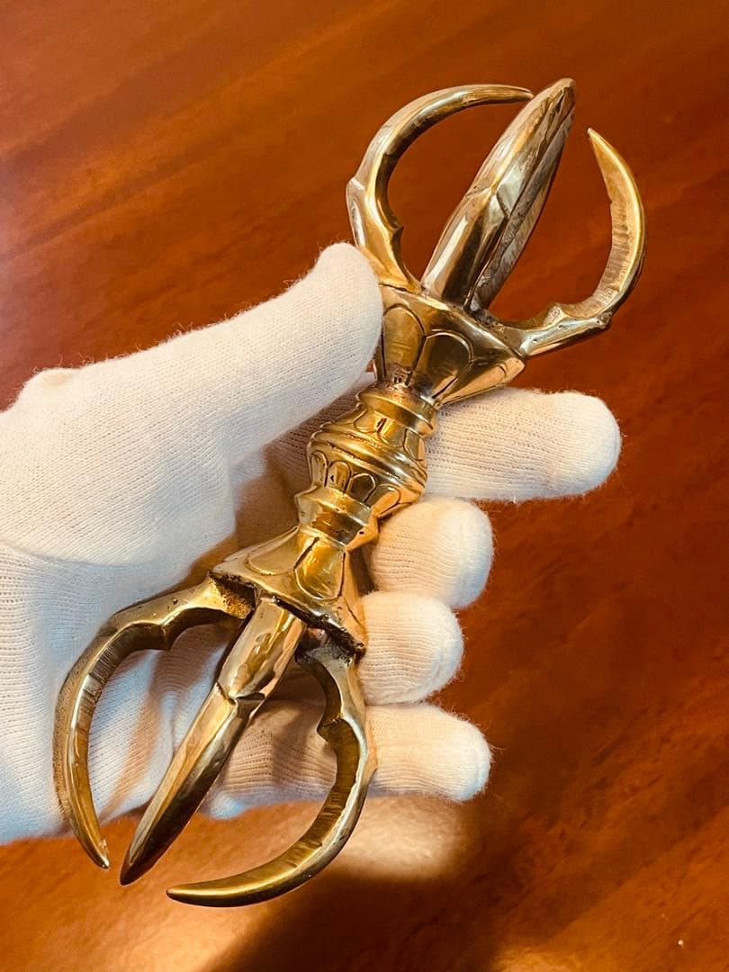 日本式 新品 未使用 送料無料 五鈷杵　バジュラ　ドルジェ　密教法具 16㎝