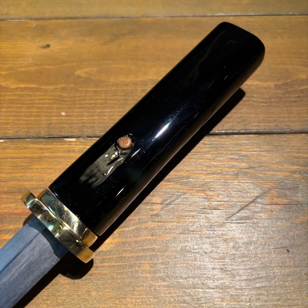 日本刀残欠クラフトナイフNo.76 政常 切先 黒鞘