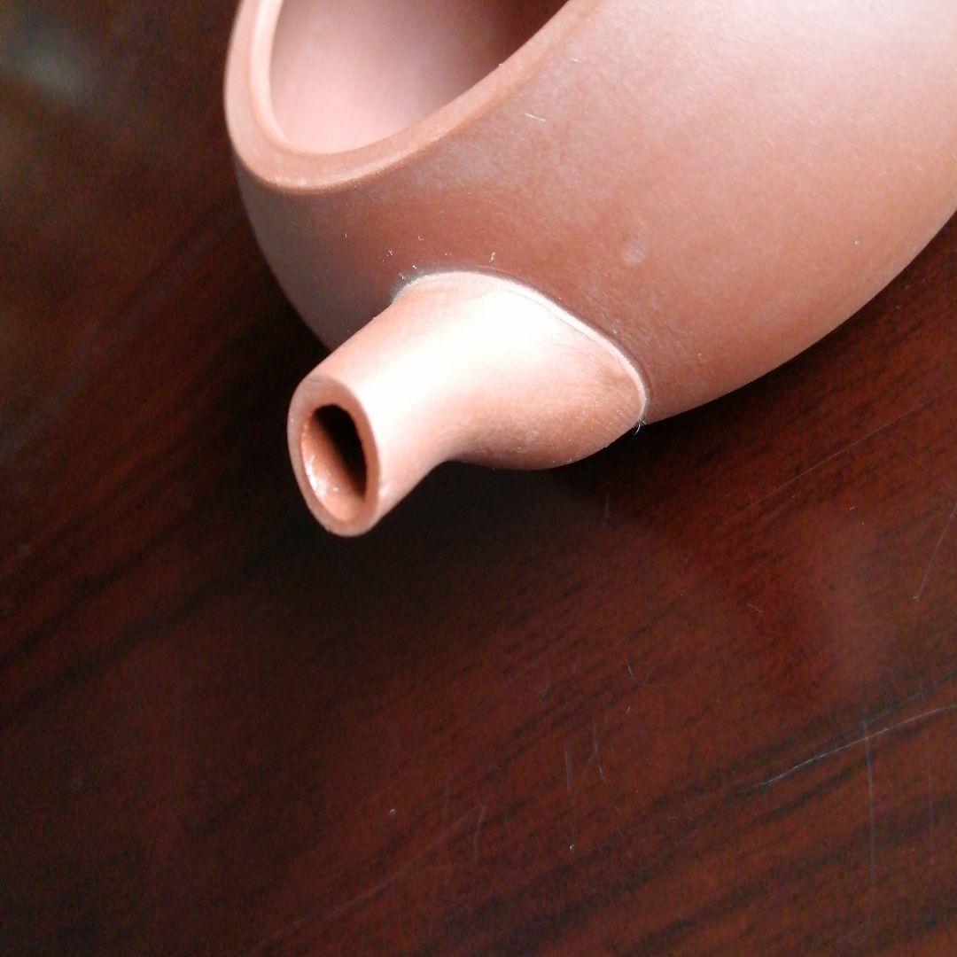 常滑焼　瀧田椿渓　朱泥横手急須　10cm　蓋無し