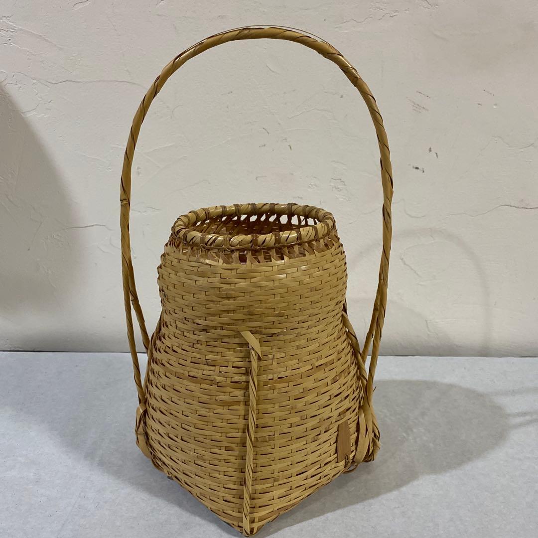 茶道具　竹籠　方円籠　即中斎好み　菁竹作