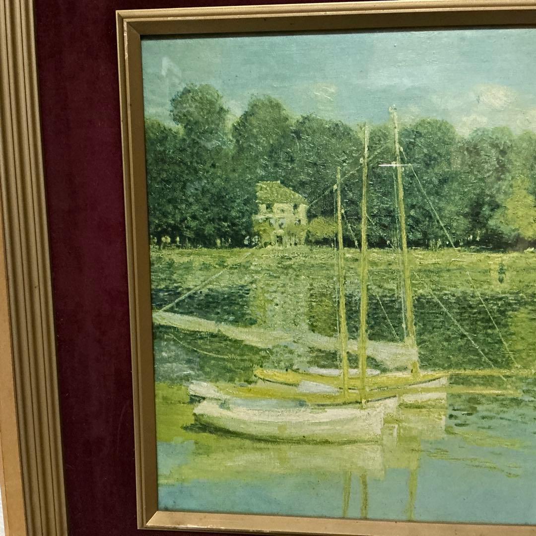 作者　Claude Monet （クラウド　モネ）　油彩画　ボート 1874年