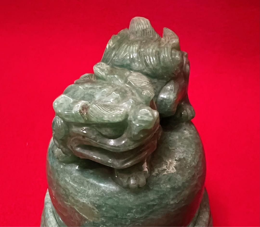 中国美術 中国古玩 玉石 三足香炉 置物 香道具 台座付き