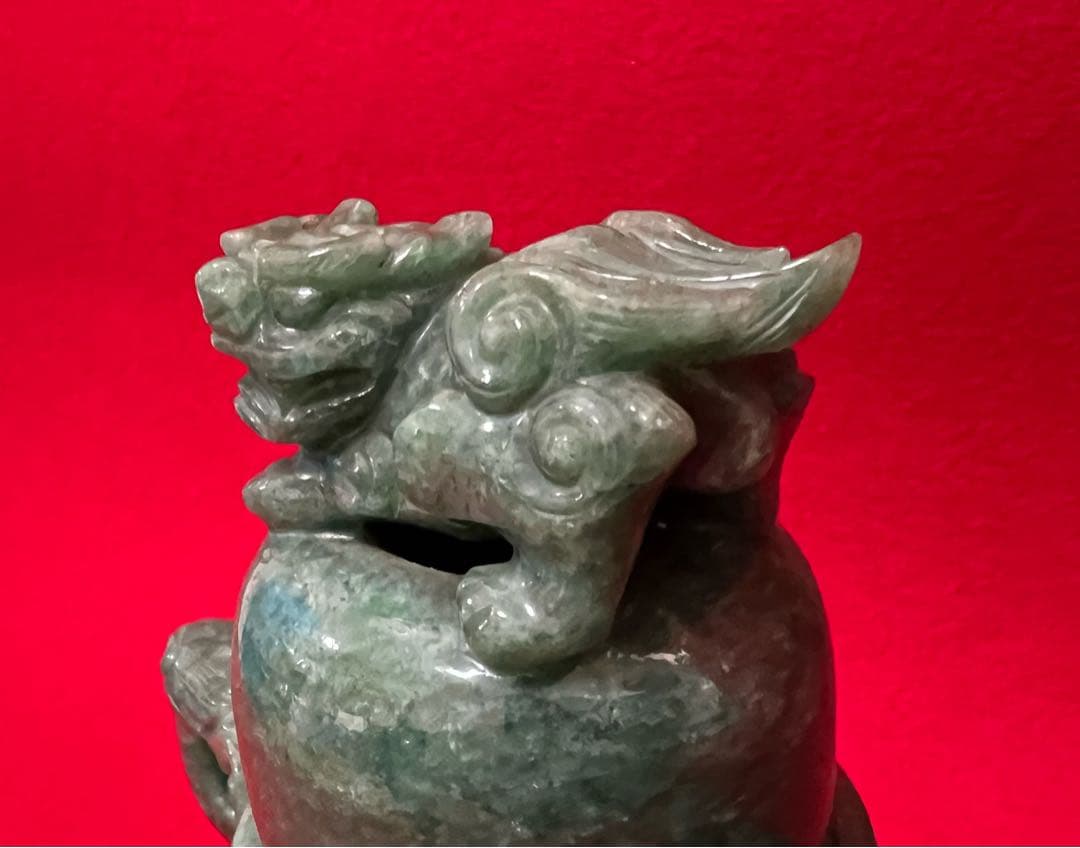 中国美術 中国古玩 玉石 三足香炉 置物 香道具 台座付き