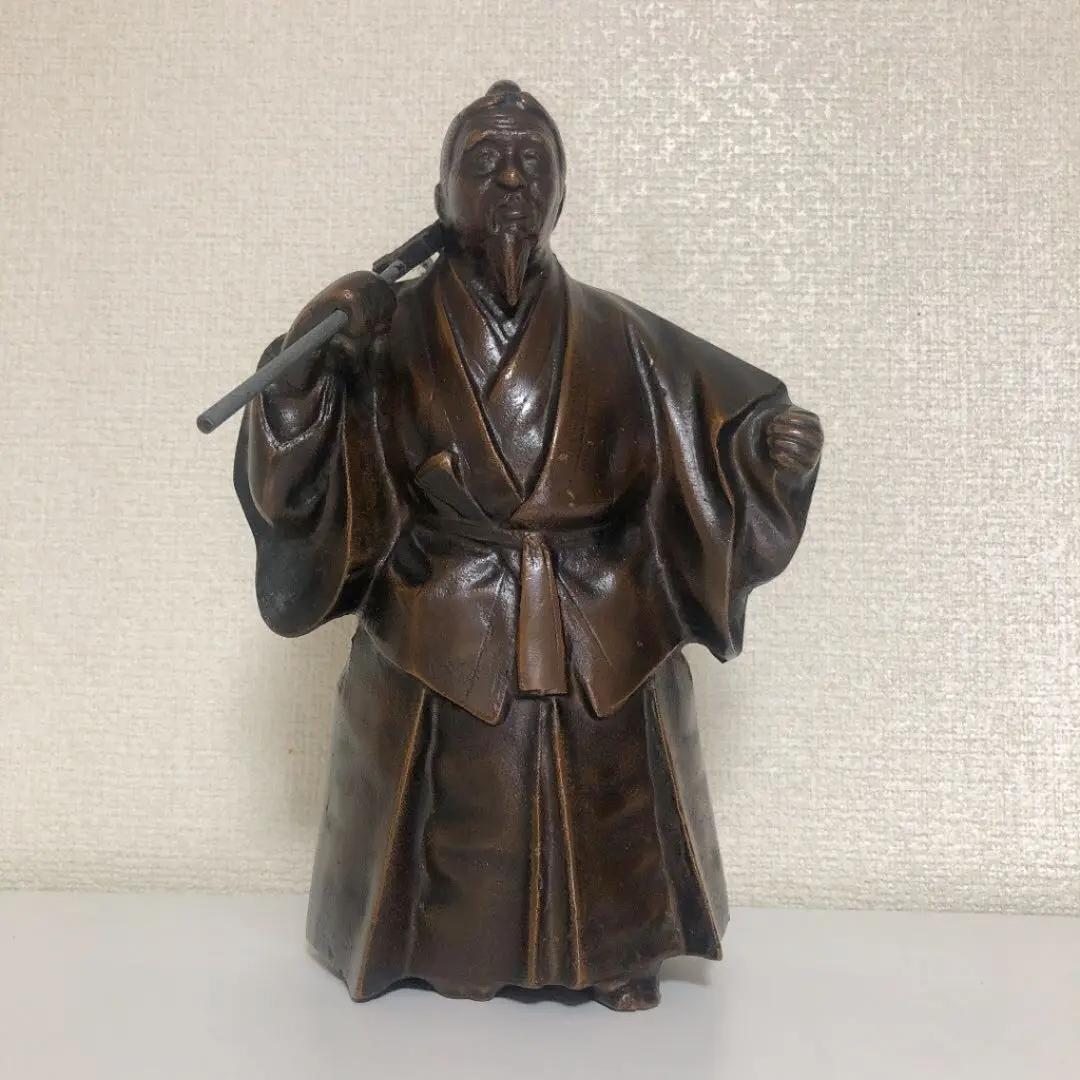 【越井栄山作】　高岡銅器　銅像　住吉　８号　長寿縁起物