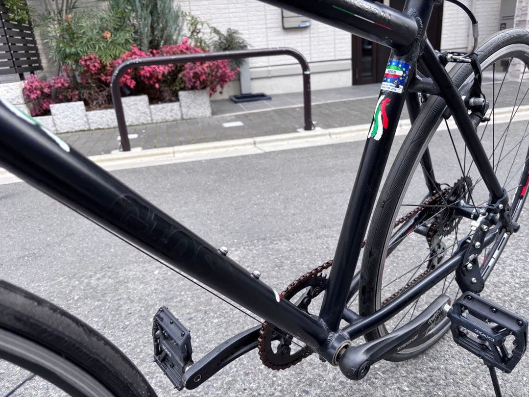 GIOS MISTRAL クロスバイク ブラック アルミフレームブルホーン仕様