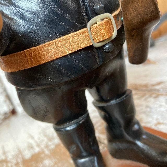 80s イタリア ヴィンテージ ROMERロメール 木彫り 人形 ポリス 警察官