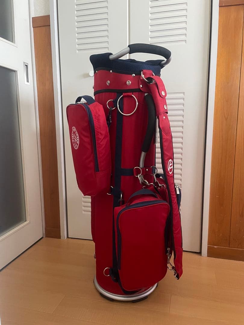 [新品未使用品]キャスコ　赤いキャディバッグ FIELD GREEN