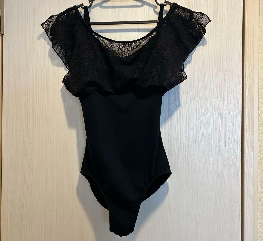 チャコット　胸元レースレオタード　L