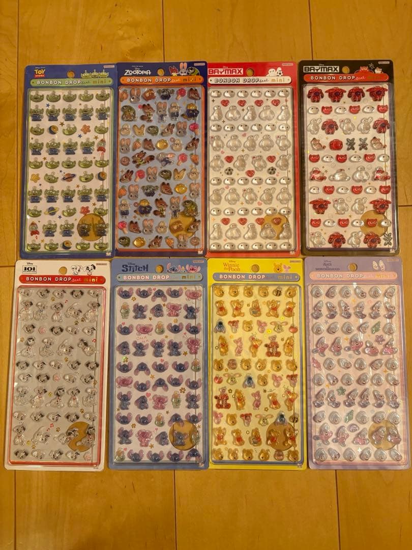 ボンボンドロップシール　ディズニーミニ ８種　コンプリート　正規品