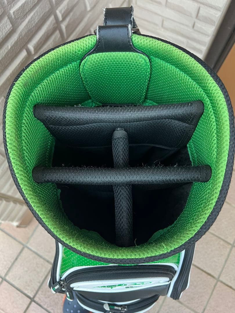 BEAMS GOLF キャディバッグ ホワイト/グリーン