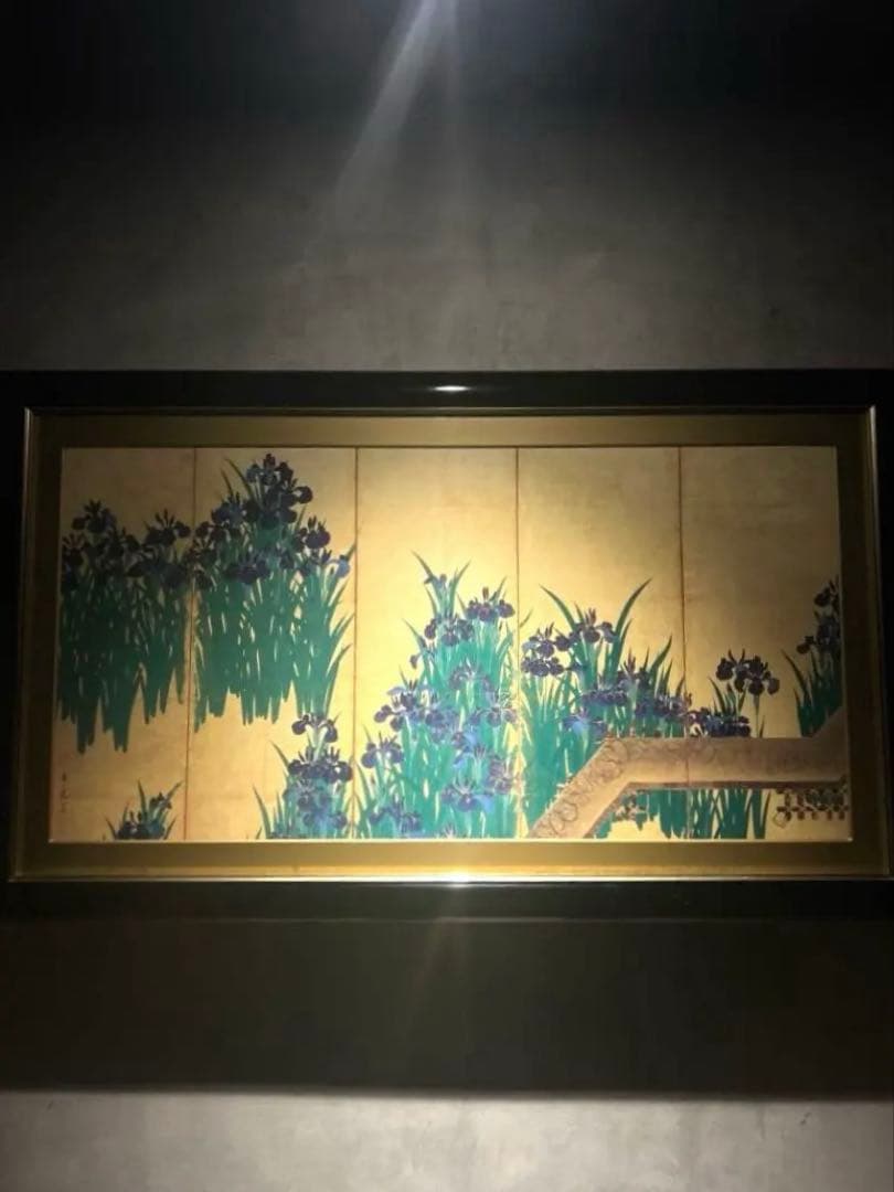 尾形光琳《燕子花図》　複製画