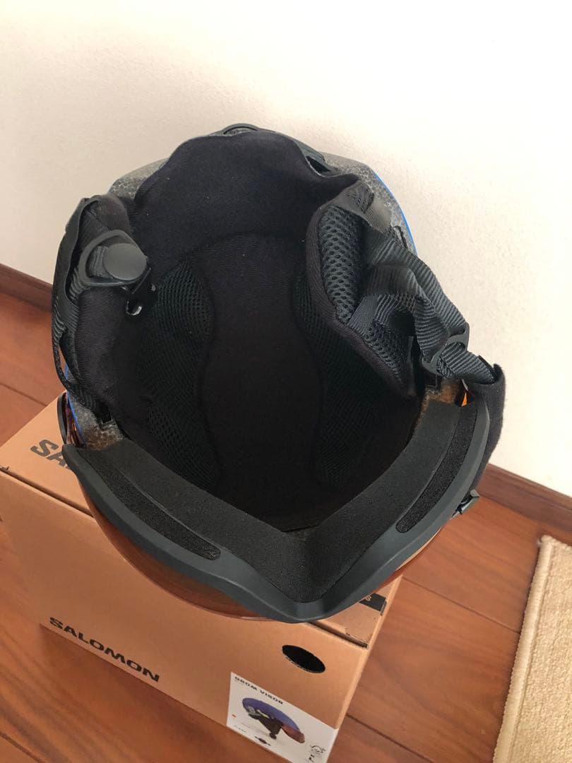 Salomon GROM VISOR 青 ヘルメット