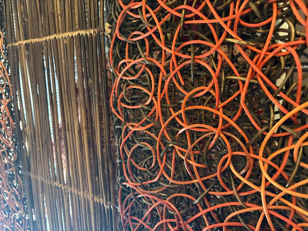 ラタンスクリーン　バリ家具　リゾートインテリア　間仕切り　アジアンパーテーション